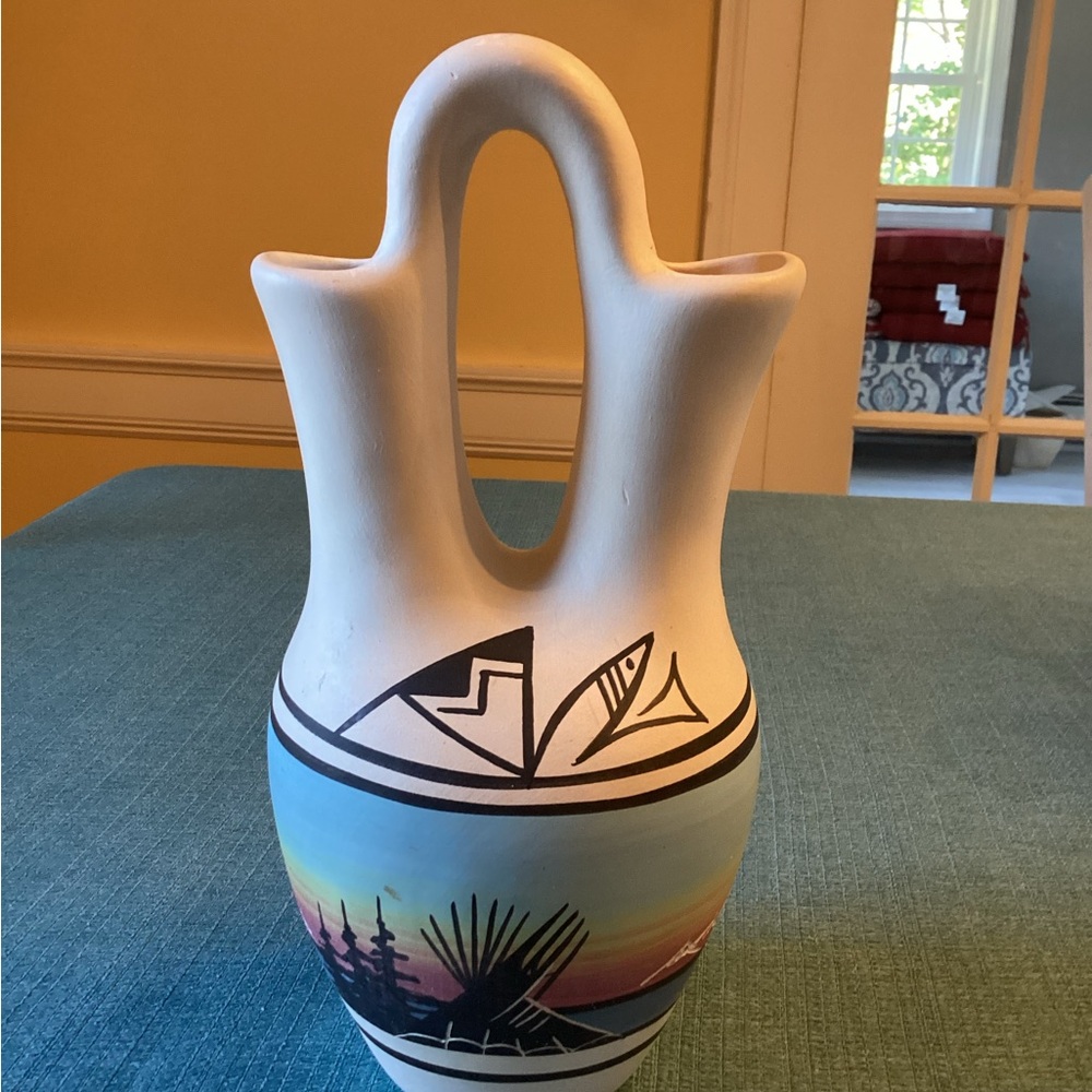 Vintage Signed Native American Wedding Vase